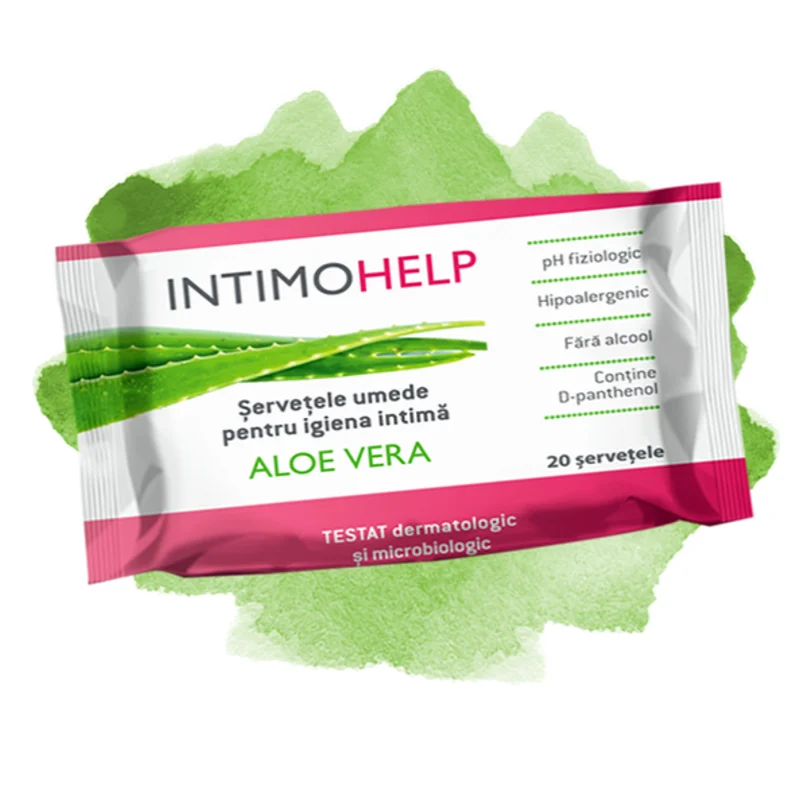 IntimoHelp servetele umede pentru igiena intima Aloe vera, 20…