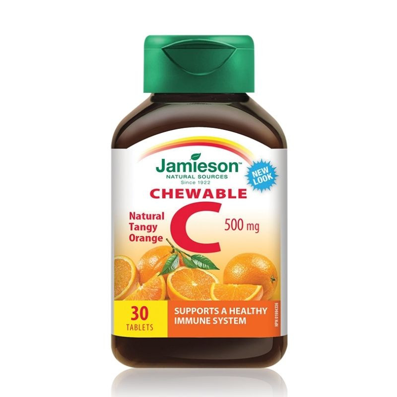 Vitamina C cu gust de portocale, 500 mg, 30 tablete, Jamieson