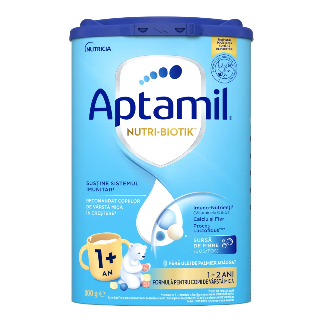 Formula de lapte praf Nutri Biotik 1+, 1-2 ani, 800 g, Aptamil