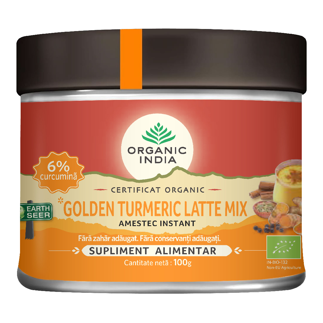 Golden Turmeric Latte Mix, 100 g, Organic India
