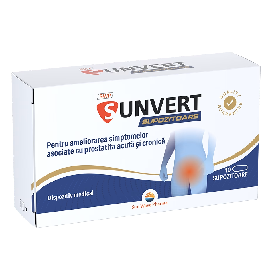 Sunvert, 10 supozitoare, Sun Wave Pharma